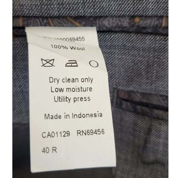 Lauren Ralph Lauren Mens Blazer Size 40R Blue 100% Wool 2 Button Modern Corpcore - Picture 7 of 10